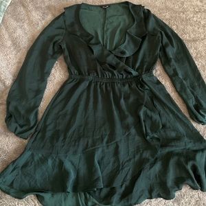 Green ruffle dress